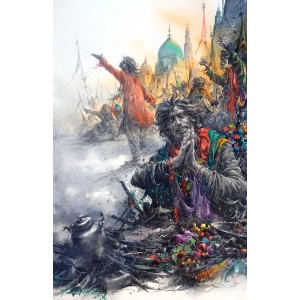 Ali Abbas, 15 x 22 inch, Watercolor on Paper, Figurative Painting, AC-AAB-327